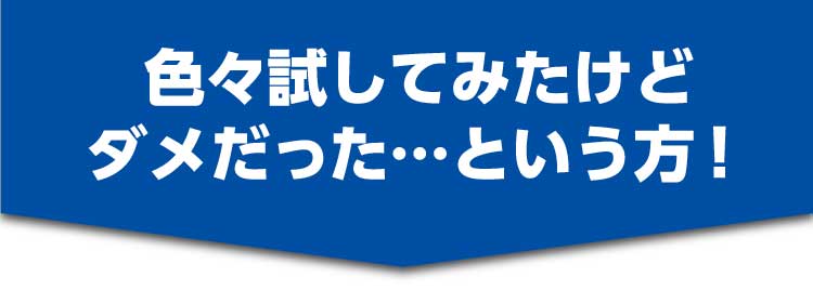 色々試したけど、ダメだったという方